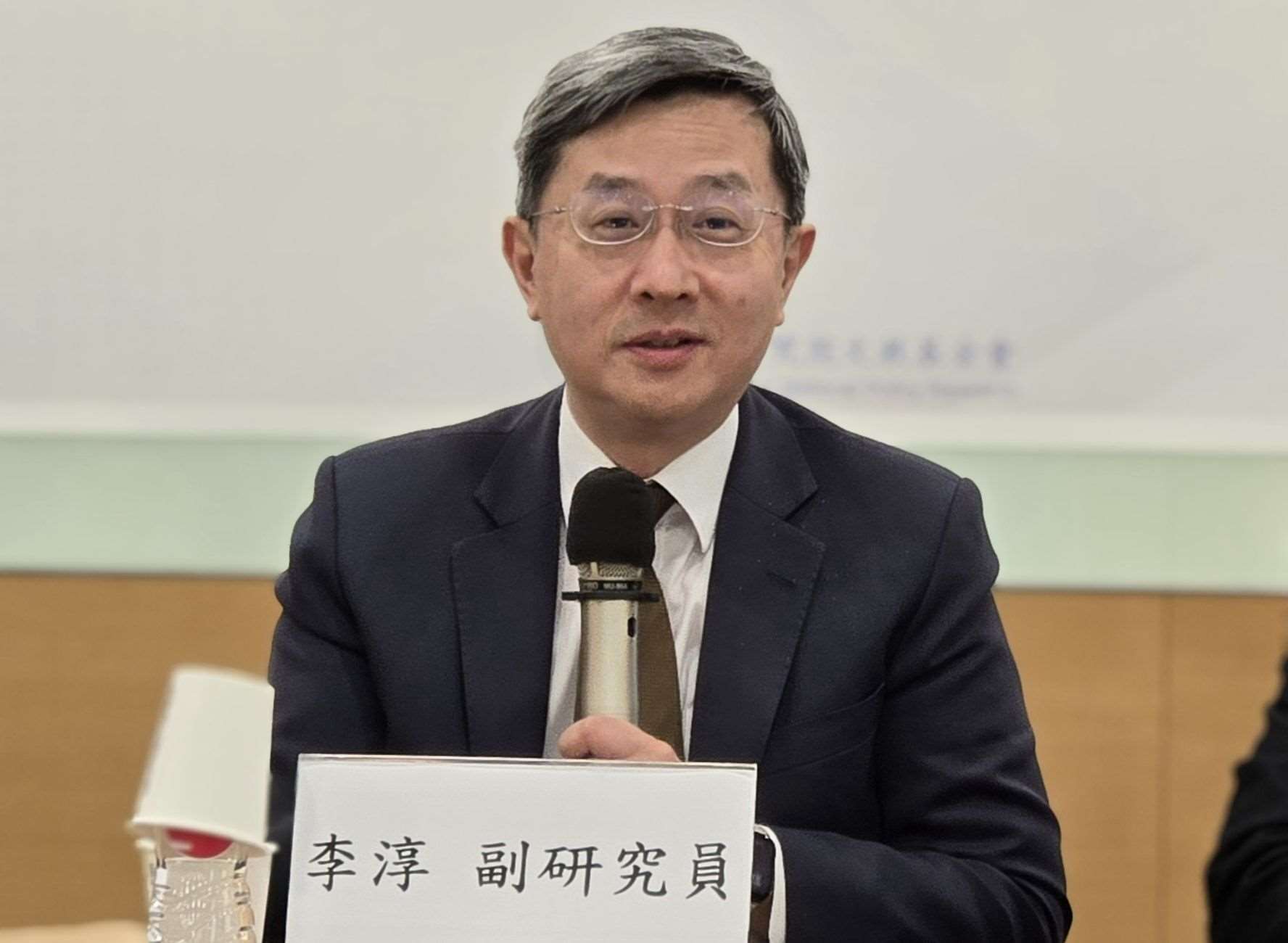 中華經濟研究院副研究員李淳談美中戰略競爭。(陳國維 攝)