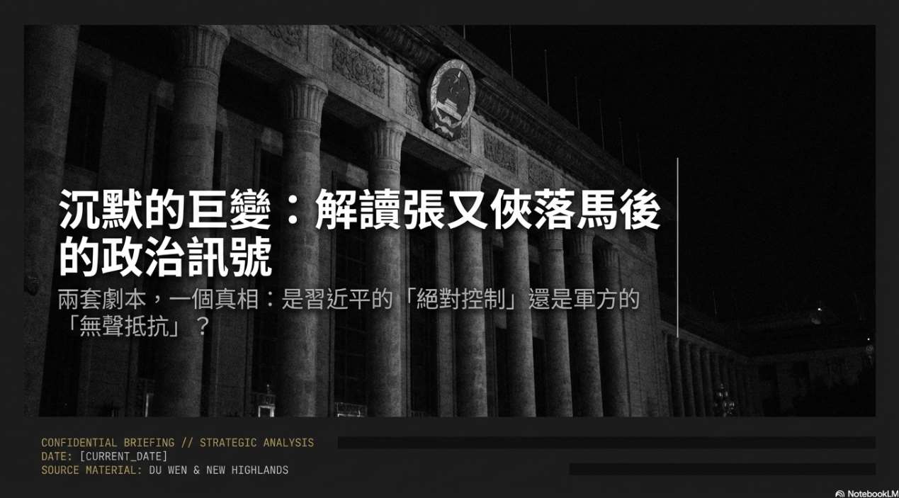 張又俠落馬後的詭譎沉默 習近平的「新規矩」還是軍方的「軟抵抗」？(AI生成圖)