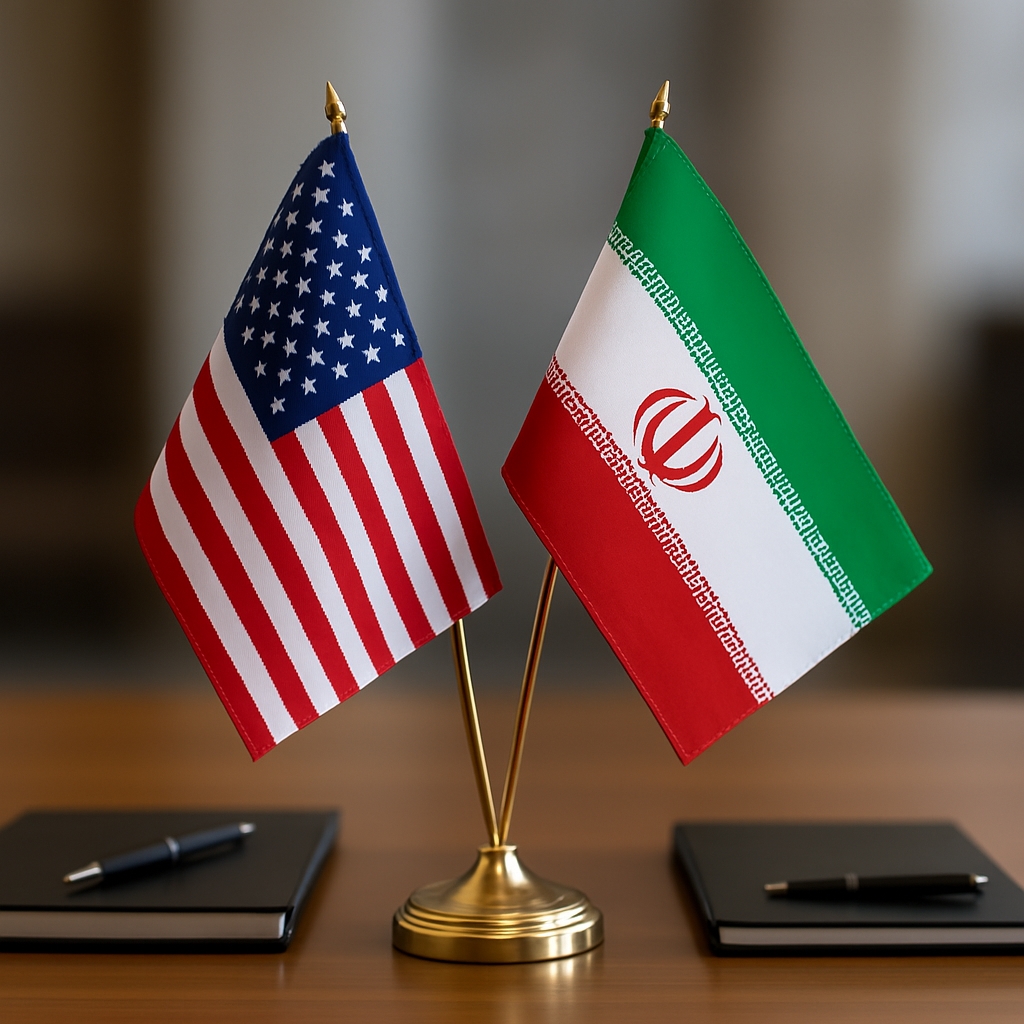 美國與伊朗關係。示意圖。(AI生成圖)