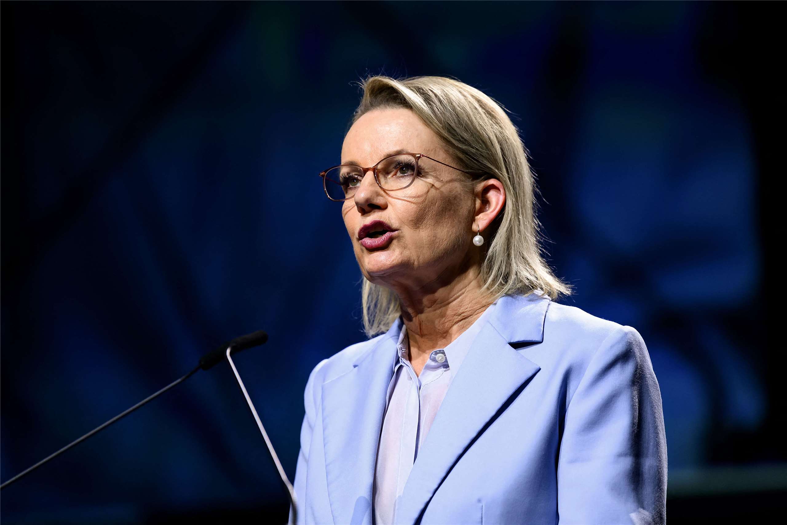 澳洲自由黨黨魁李伊(Sussan Ley)。資料照片。