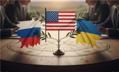 俄烏雙方於阿布達比展開最新一輪談判。示意圖 。(AI生成)