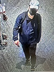 在台港人、反送中運動者湯偉雄的泰拳工作室4日凌晨再度遭人潑漆。台北市警方獲報迅速調查確認為台籍港人梁姓男子（圖）犯案，梁男目前已搭機潛逃至香港。（翻攝照片）