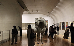 中國在2020年之前曾有過號稱「每兩天新增一家博物館」的榮景，但在2025年，青島西海美術館、深圳木星美術館、上海喜馬拉雅美術館等紛紛閉館，分析指房市不振、經濟低迷影響民營美術館經營。圖為民眾在上海一家美術館看展。