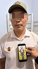 一名到菲律賓學習民用飛行的蒙古國籍男子，涉嫌在敏感地區空拍，並隱瞞曾在中國解放軍航空大學受訓背景，被菲律賓移民局逮捕，等候遣返。（菲律賓移民局提供）
