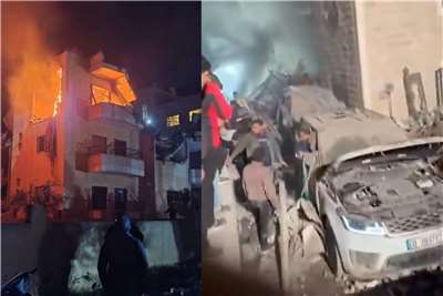 以色列20日對黎巴嫩貝卡谷地(Bekaa Valley)發動空襲，至少10人死亡。(翻攝X平台)