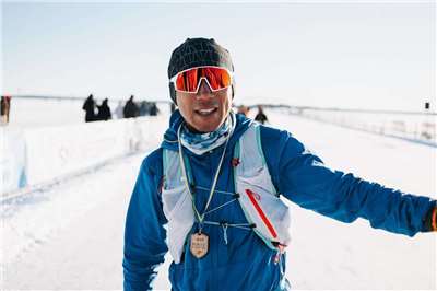 極地超馬運動員陳彥博抵達瑞典，準備迎戰3月1日起跑的185公里拉普蘭極地橫越賽。（陳彥博提供）