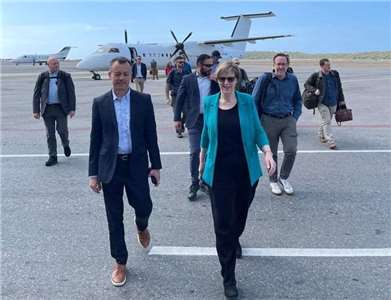 美國的委內瑞拉首席外交官杜古(Laura Dogu)1月31日抵達卡拉卡斯(Caracas)。(圖:X@usembassyve)