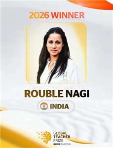 2026「全球教師獎」(Global Teacher Prize)由印度教師兼社會運動人士納吉(Rouble Nagi)獲得殊榮，她致力於教育，以在貧民窟牆面繪製壁畫、並在印度各地創辦數百所學習中心而聞名。 (翻攝自IG@teacherprize)