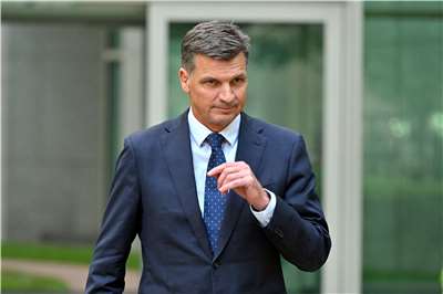 澳洲反對黨「自由黨」13日選出前能源部長泰勒(Angus Taylor)成為新任黨魁。(路透社/達志影像)