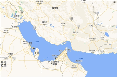 荷莫茲海峽。(圖擷自Google Map)