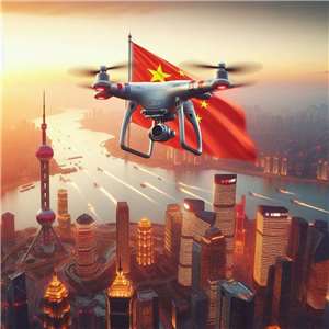 中國無人機。示意圖。(AI生成圖)