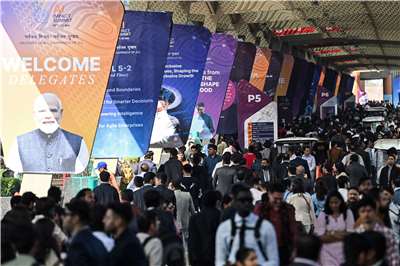 印度AI峰會首日人潮混亂挨批。