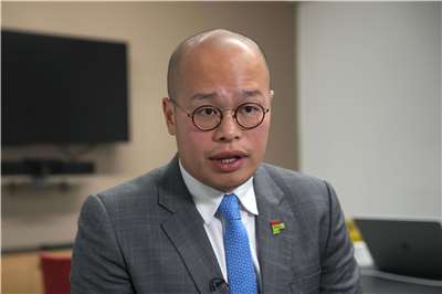 黎智英之子黎崇恩(Sebastien Lai)9日接受美聯社專訪。