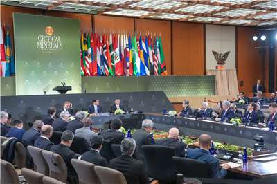 美國「關鍵礦產部長級會議」4日在國務院舉行。(圖:美國國務院)