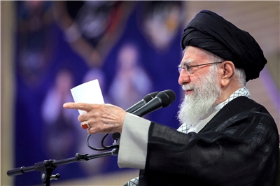 伊朗最高領導人哈米尼(Ayatollah Ali Khamenei)。資料照片。