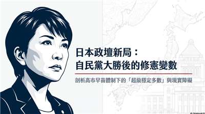 高市早苗修憲的障礙與變數(AI生成)