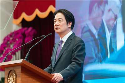 賴清德總統3日主持「台美經濟繁榮夥伴對話」記者會。 (圖:總統府)