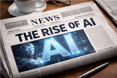 AI衝擊新聞恐流量蒸發。示意圖。(AI生成圖)