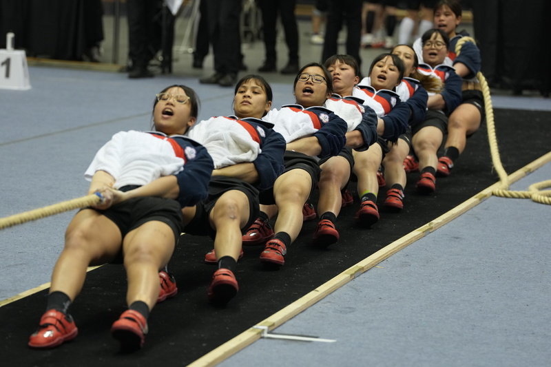 2026台北世界室內拔河錦標賽14日下午在台北小巨蛋進行公開女子500公斤級最終決賽，台灣隊（圖）成功擊敗巴斯克地區代表隊、勇奪冠軍。