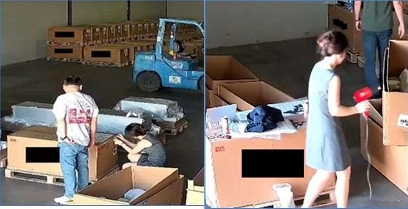 吹風機取下標籤改貼，美揭洗產地走私晶片赴中手法。 (圖:美國司法部)