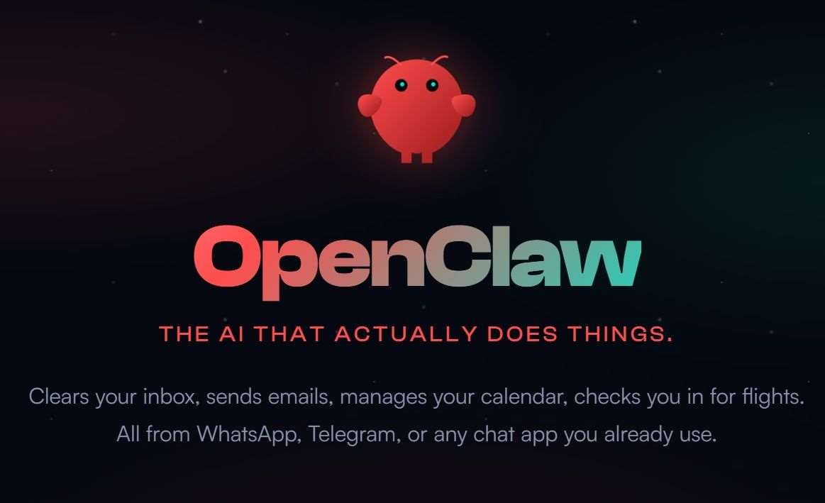 OpenClaw的人工智慧(AI)軟體。 (圖:翻拍官網)