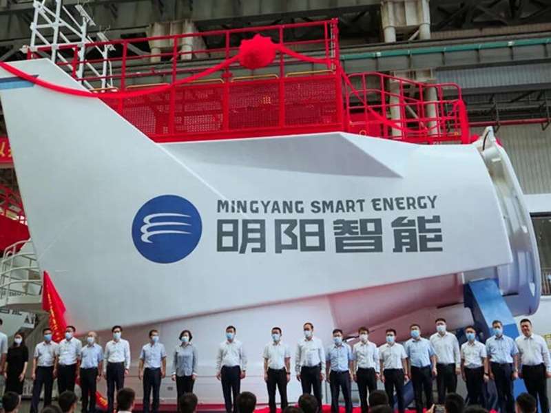 中國再生能源公司明陽智能原本要在英國設立當地最大風力渦輪機製造廠的計畫，遭到英國政府否決。(圖：微博)