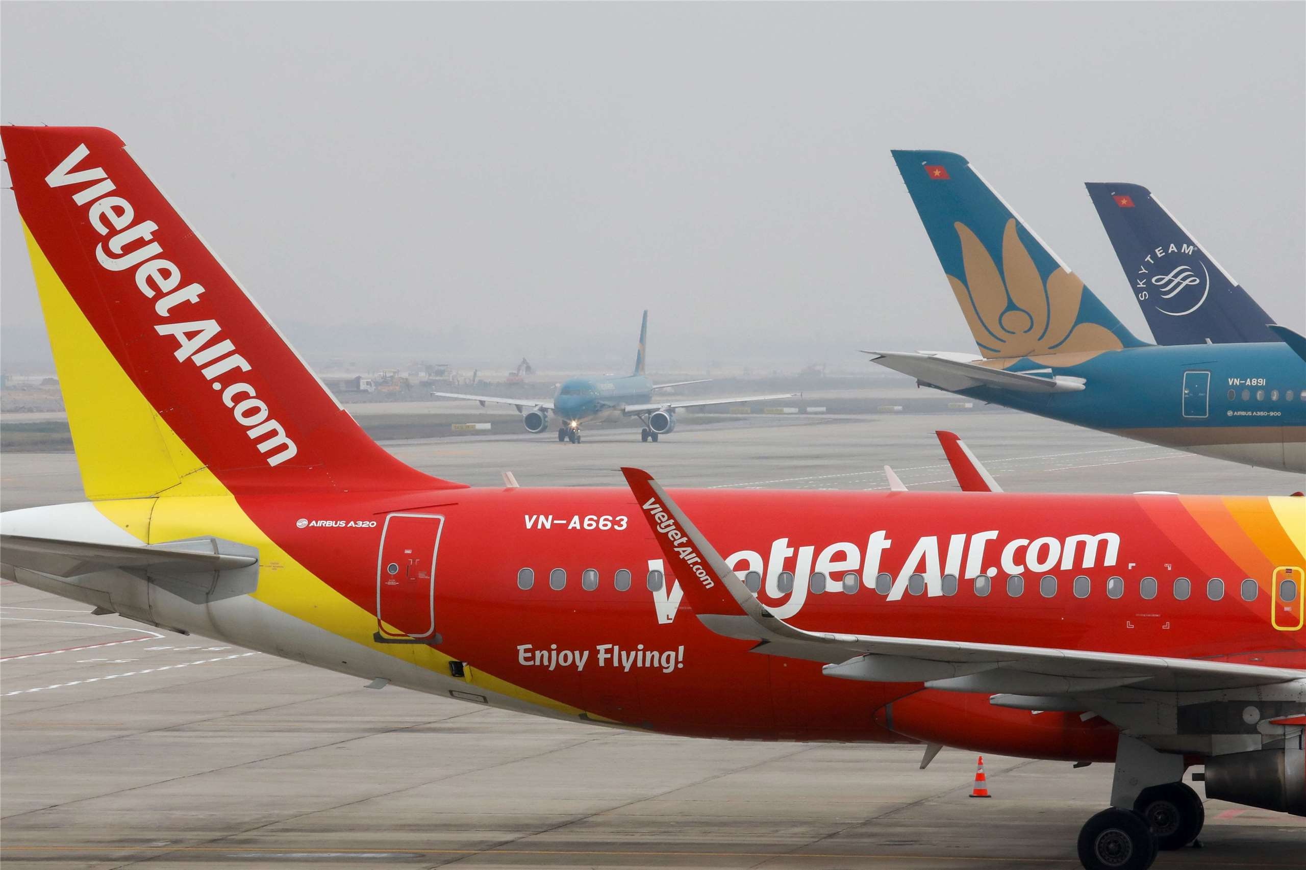 越南航空將暫停部分國內航班。示意圖。