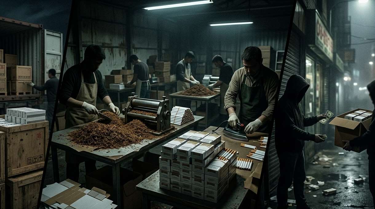 澳洲廣播公司9日報導指出，澳洲犯罪集團從中國進口仿冒香菸包裝，裝入非法菸草並販售。(示意圖/AI生成)