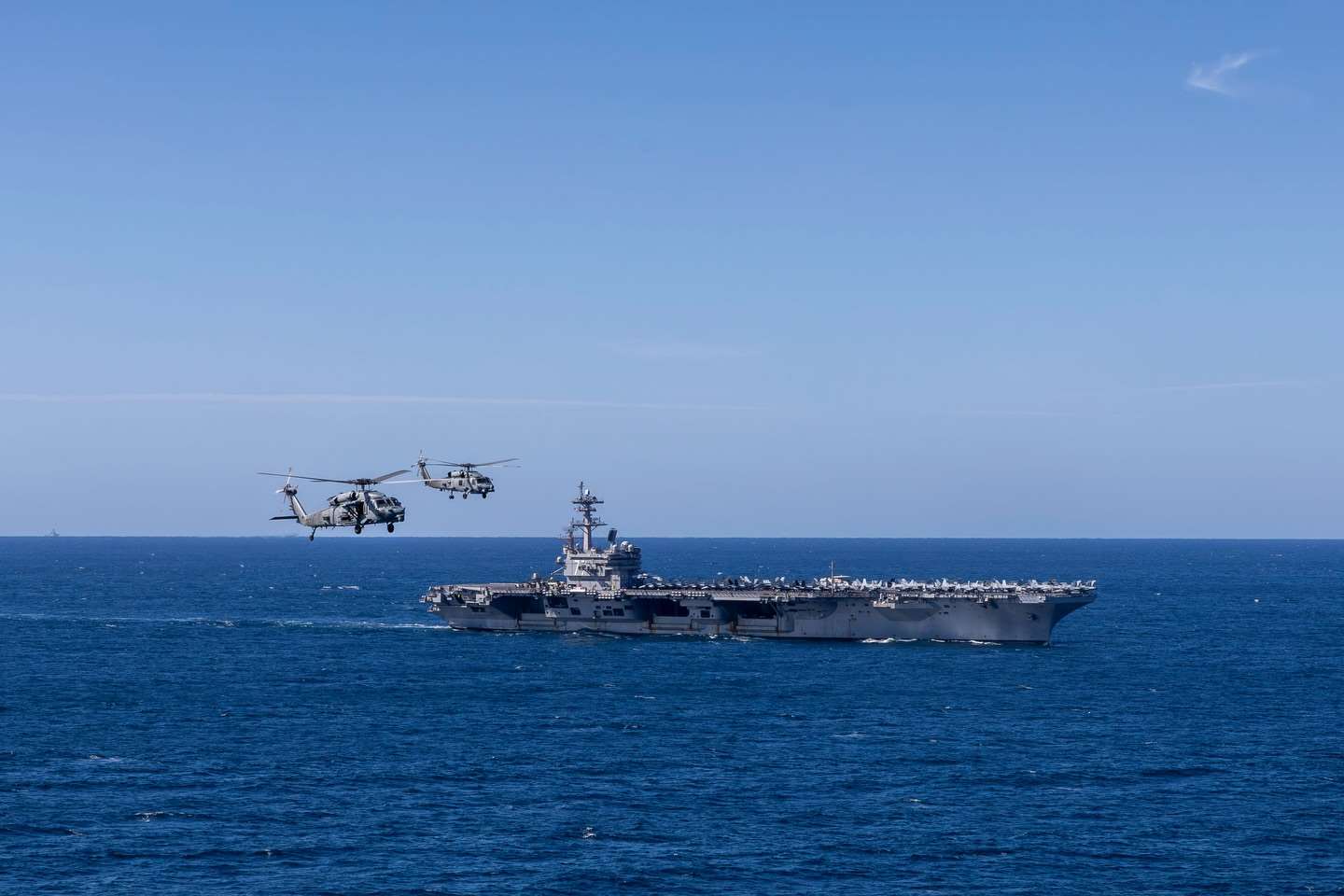 美國航空母艦「喬治布希號」(USS George H.W. Bush)。 (圖:FB/USSGeorgeHWBush)