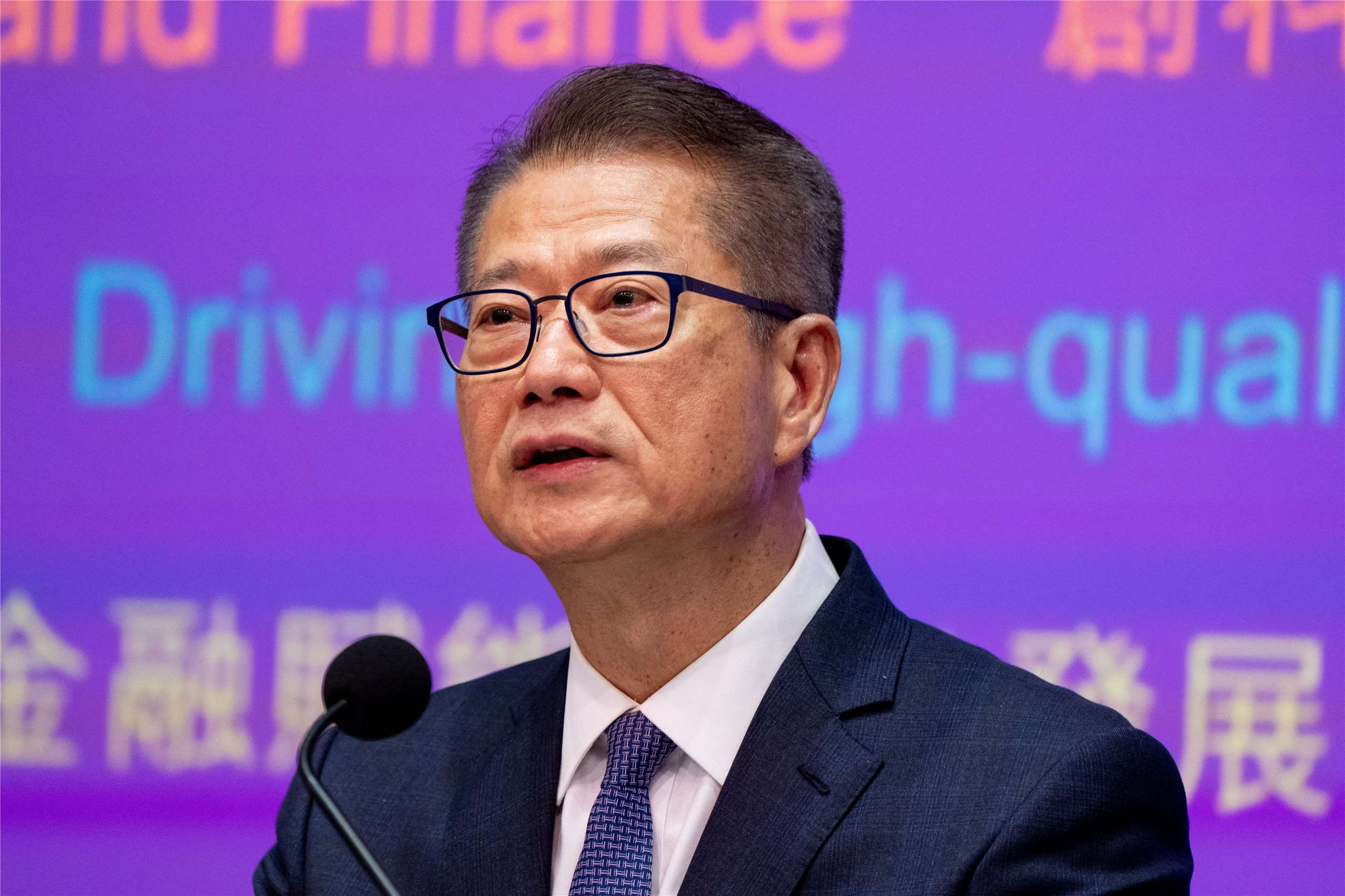 香港財政司長陳茂波(圖)指出，在中東衝突下，不少美國資金流入香港避險。資料照。