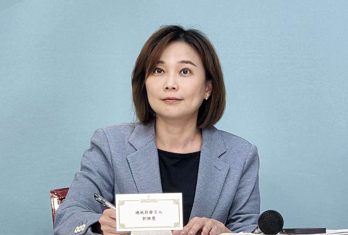 賴清德總統5日主持「健康台灣推動委員會」第七次會議，總統府發言人郭雅慧進行會後受訪。（劉玉秋攝）