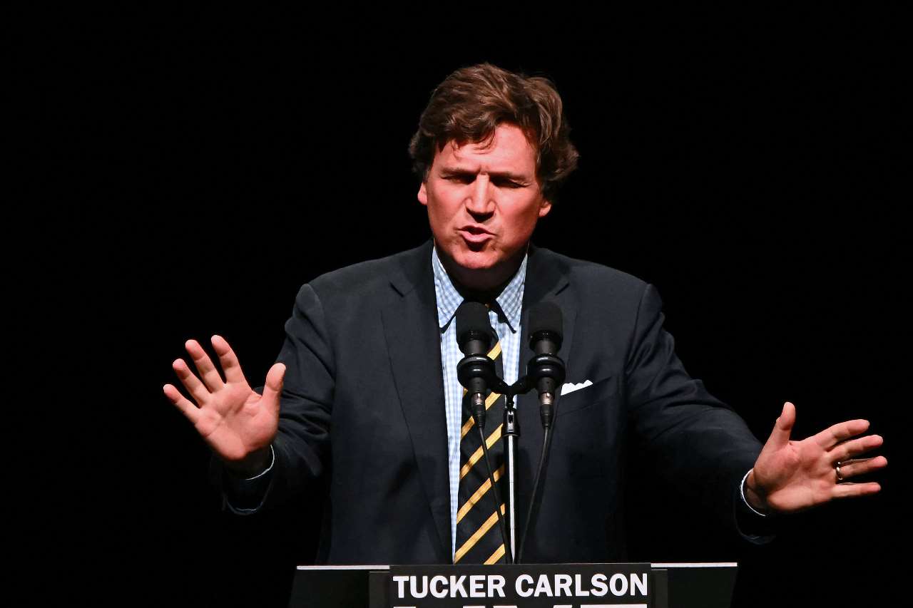 福斯新聞前主播、知名保守派評論員卡爾森(Tucker Carlson)。資料照片。