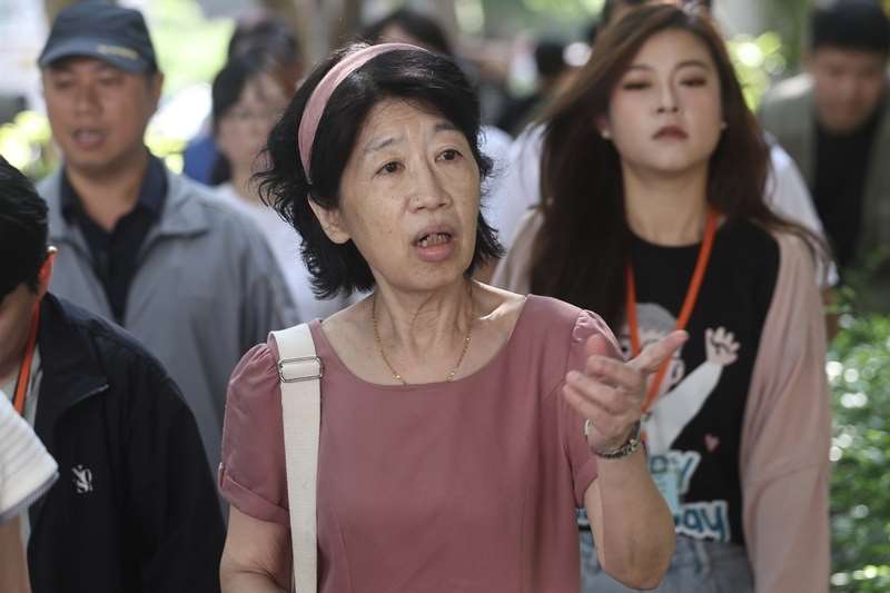 柯文哲妻子陳佩琪(前中)。資料照。