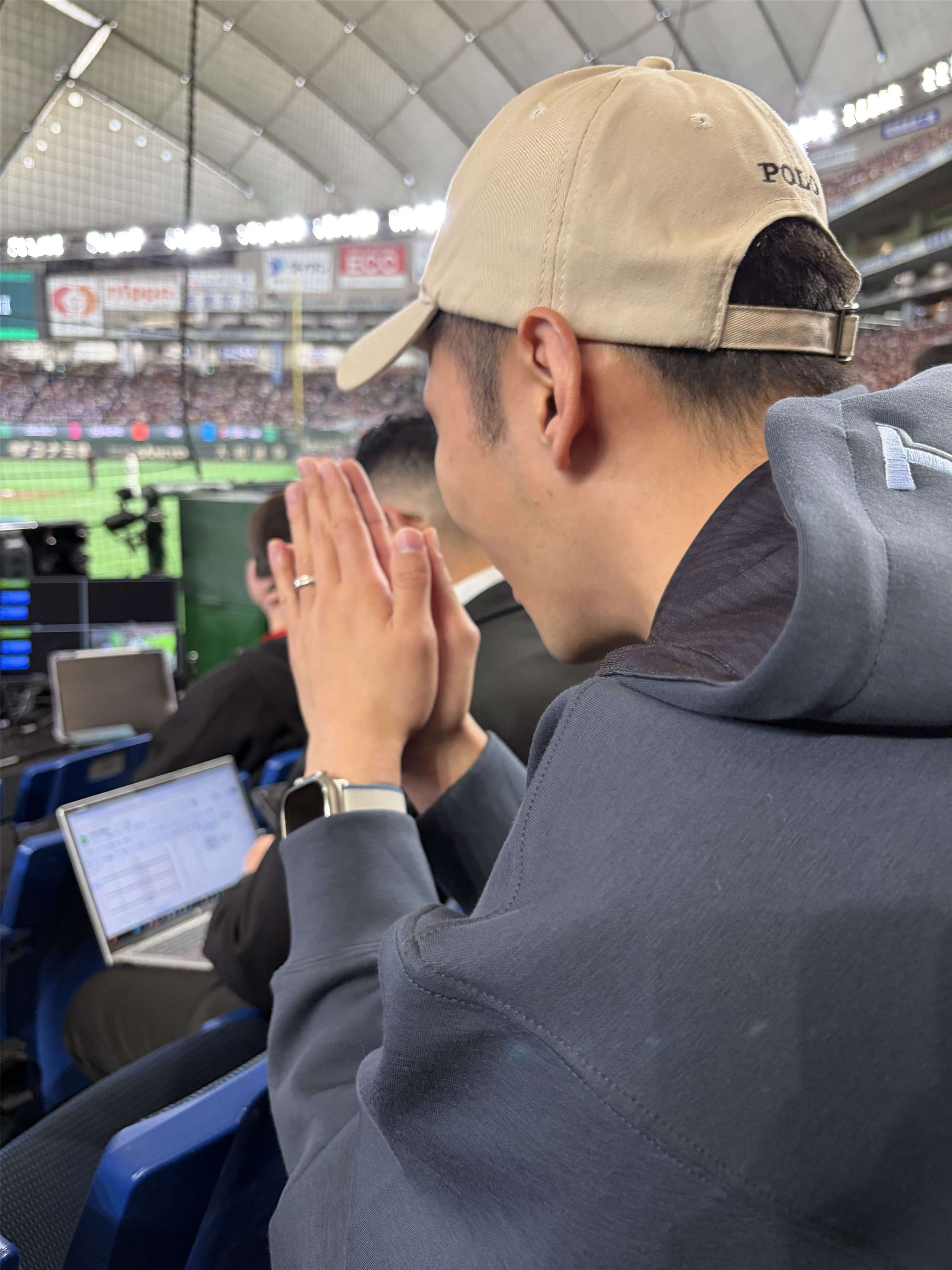 WBC台韓戰，運動部長李洋現場觀戰。(運動部提供)