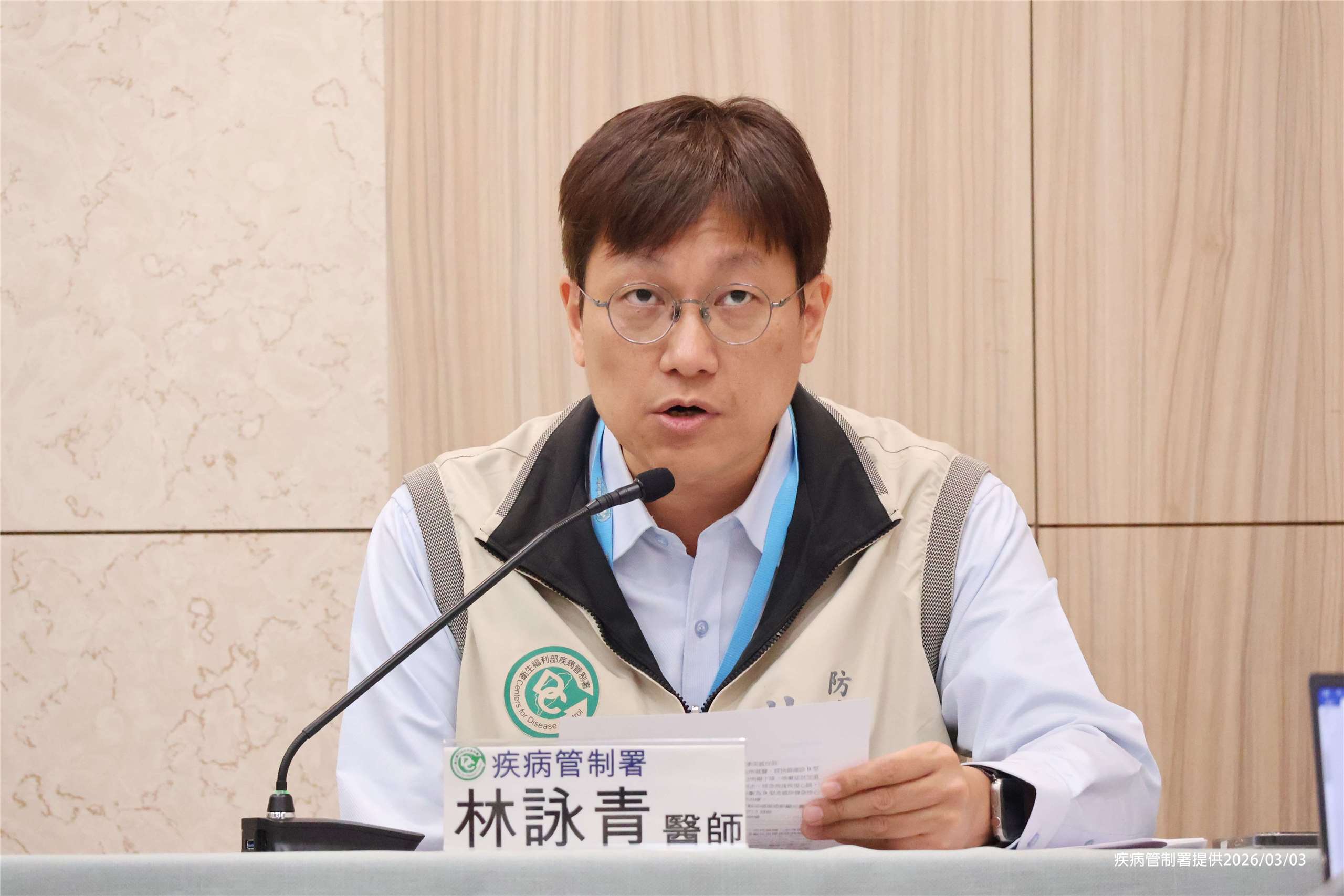 疾管署防疫醫師林詠青3日表示，腸病毒D68型症狀非典型，家長應提高警覺。(疾管署提供)