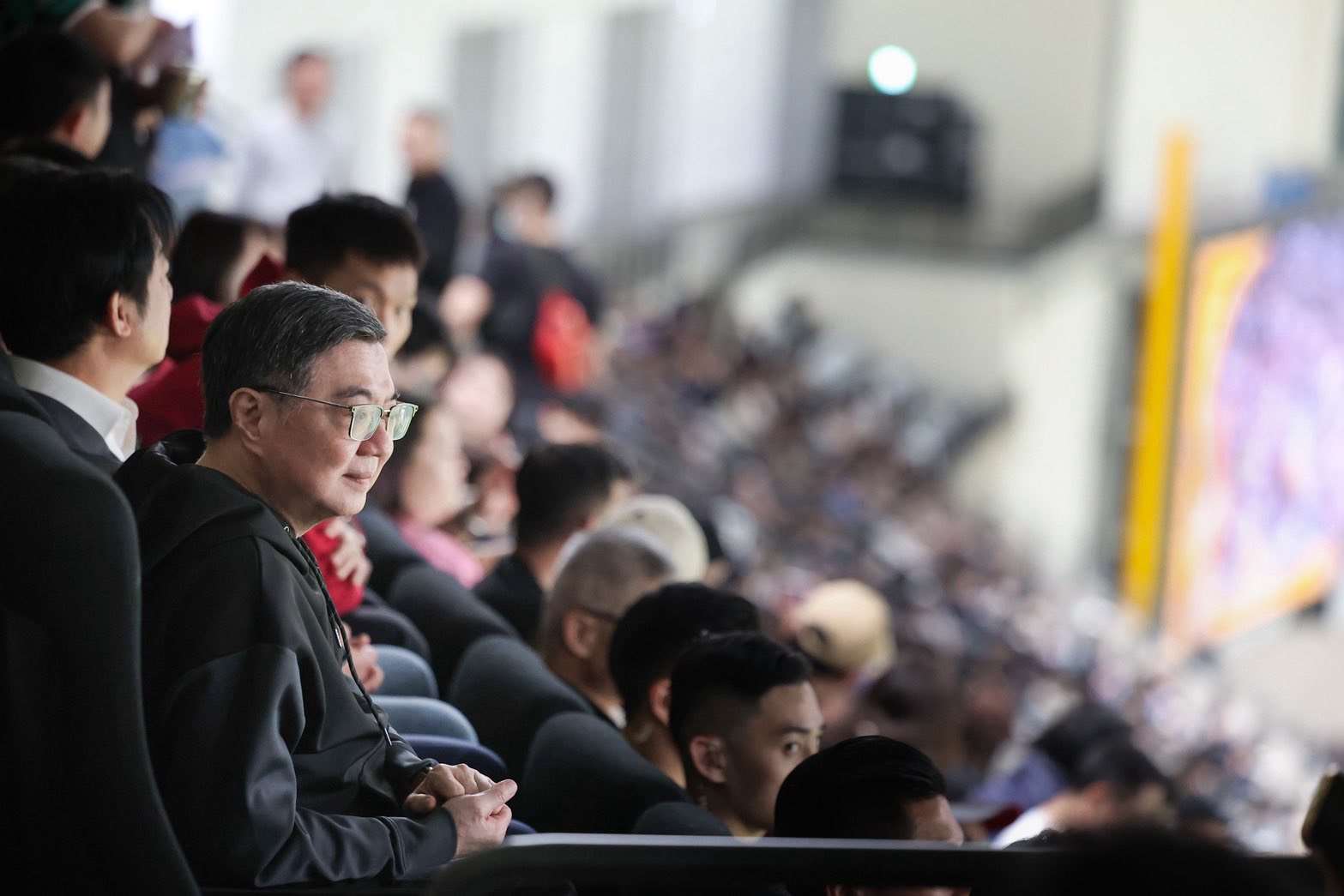 圖為行政院長卓榮泰在台北大巨蛋觀賞台灣隊對上日本火腿鬥士隊的賽事。資料照。(圖：卓榮泰臉書)