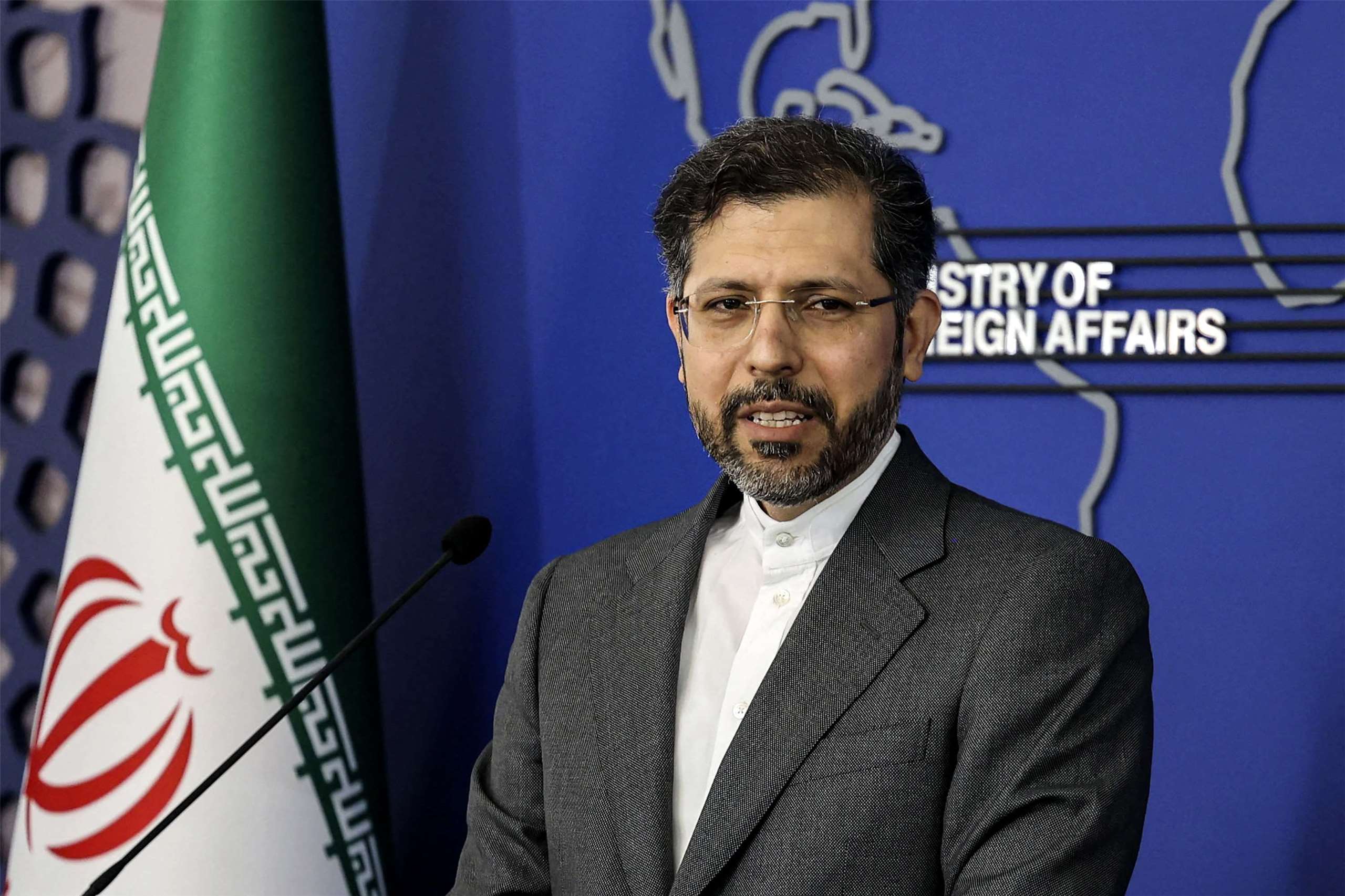 伊朗外交部副部長哈提布札德(Saeed Khatibzadeh)。(AFP)
