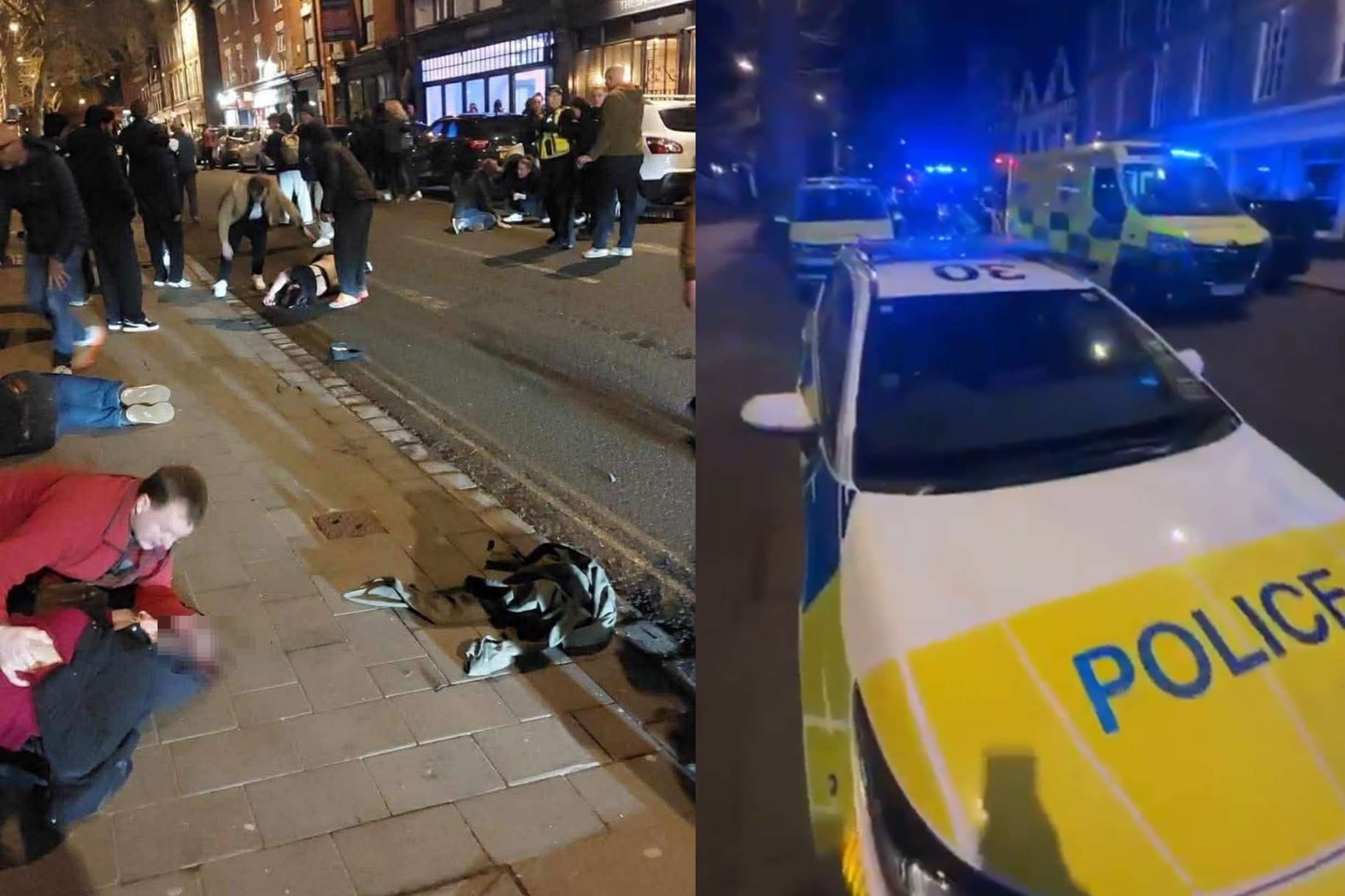 英國德比市發生汽車衝撞行人事件。(翻攝X平台)