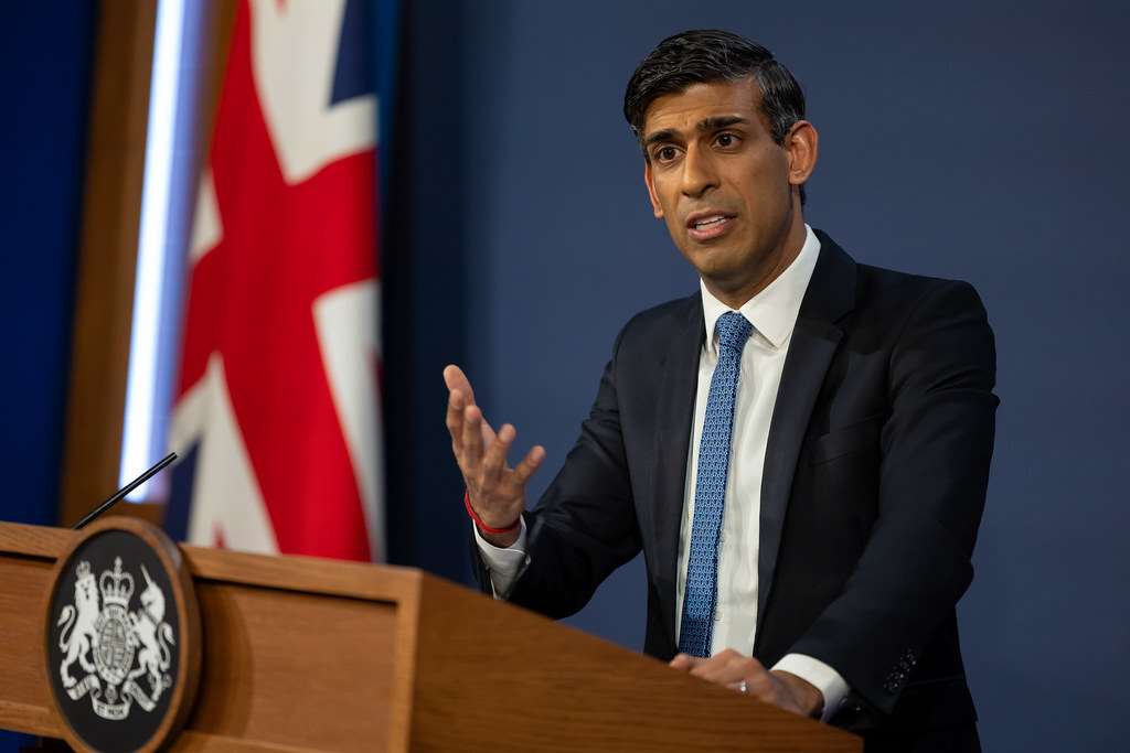 英國前首相蘇納克(Rishi Sunak)。 (圖:英首相府/檔案照)