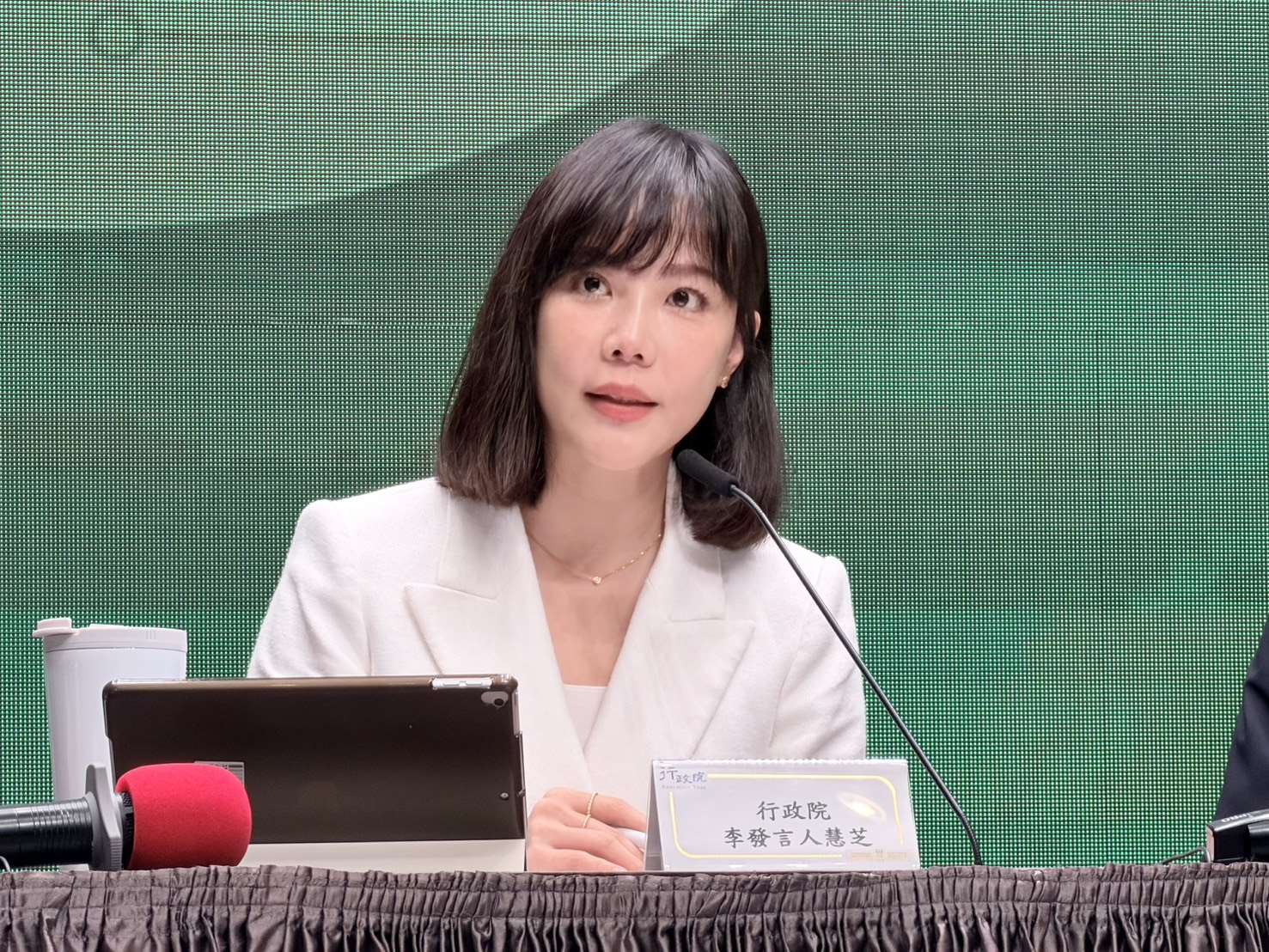 行政院發言人李慧芝。(資料照/鄭佑漢 攝)