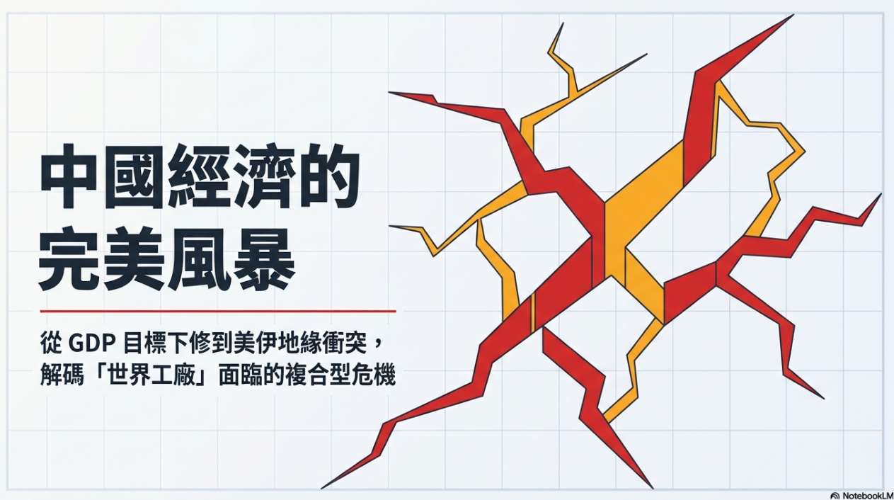 美伊戰爭若持續  中國經濟成長數字恐持續下修(AI圖)