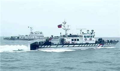 海巡署20日表示，海巡署金馬澎分署第十二巡防區，再度偵獲中國海警船編隊航近我方水域。 (圖:海巡署)