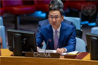 中國外交官耿爽，近日從常駐聯合國副代表調任中國人民外交學會副會長。 (UN Photo/Cia Pak)