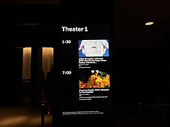 台灣藝術史紀錄片「甘露水」2月28日在紐約現代藝術博物館放映，圖為紐約現代藝術博物館放映標示。
（駐紐約台北文化中心提供）
