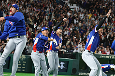 台韓大戰延長賽5：4擊敗韓國。
