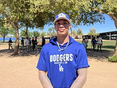 外野手柯敬賢（圖）擁有191公分、97公斤的高大身材，是洛杉磯道奇隊重點培養的潛力新秀。