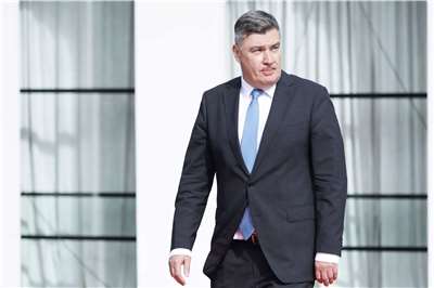 克羅埃西亞總統米蘭諾維奇。資料照。