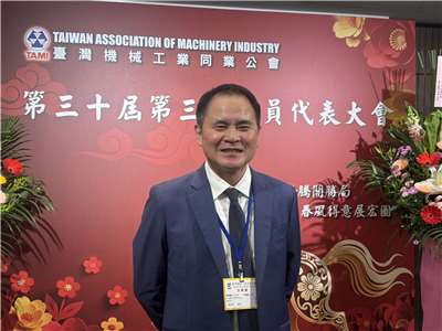 機械公會理事長莊大立表示，目前機械業已有復甦跡象，但尚難定調春燕到來，呼籲政府擴大設備汰換補助力道。(謝佳興 攝)