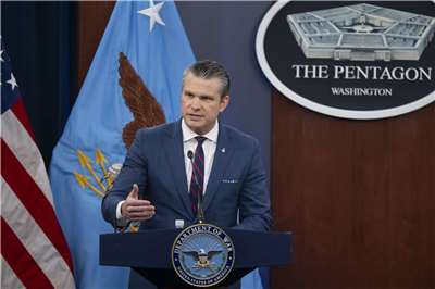 美國戰爭部長赫格塞斯(Pete Hegseth)。 資料照。(圖:美國戰爭部)