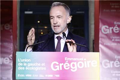 法國社會黨籍的葛瑞格華22日在巴黎市長選舉勝出。 (AFP)